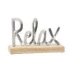 Deko-Buchstaben Relax, Silbermatt, 26 Cm