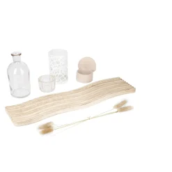 Dekorationsset Maritim, Natur/klar/weiß