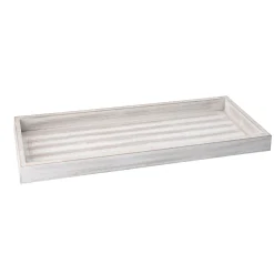 Dekoschale Rustikal, Hellgrau, 40 X 14 Cm