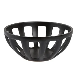 Deko-Schale Streben, Schwarz-matt, 27 Cm