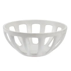 Deko-Schale Streben, Weiß-matt, 27 Cm