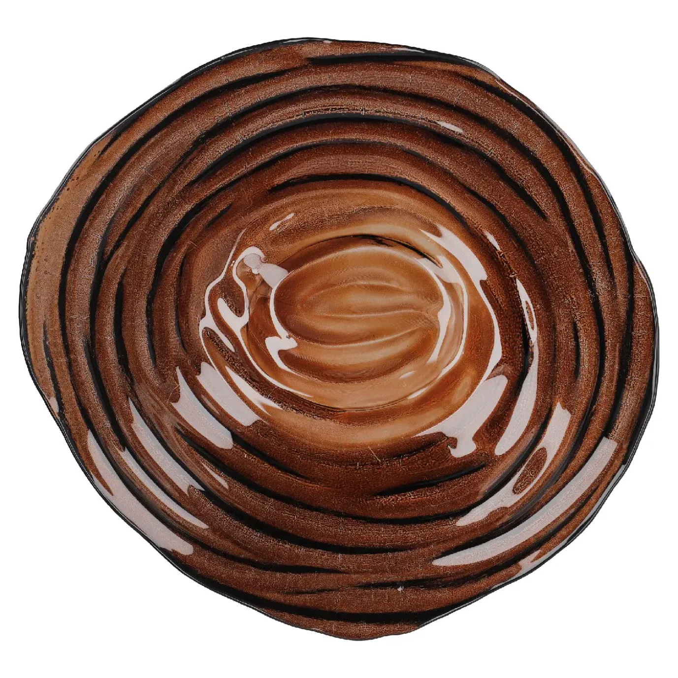 Deko-Schale Tornado, Braun, 32 Cm