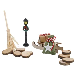 Deko-Set Für Wichteltür, Schlitten