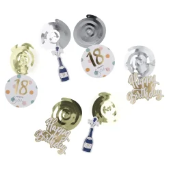 Deko-Spiralen Geburtstag, 18, 6 Stück