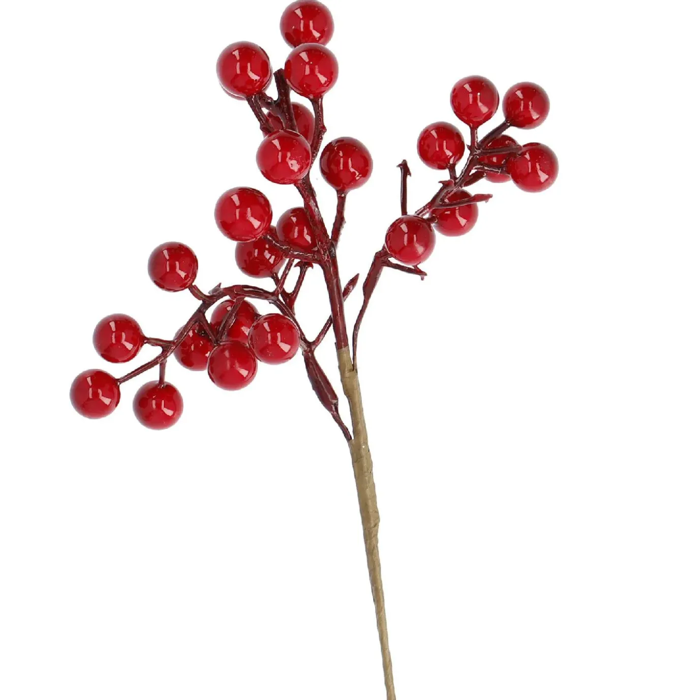Deko-Stecker, Beeren Groß, Rot, 20 Cm