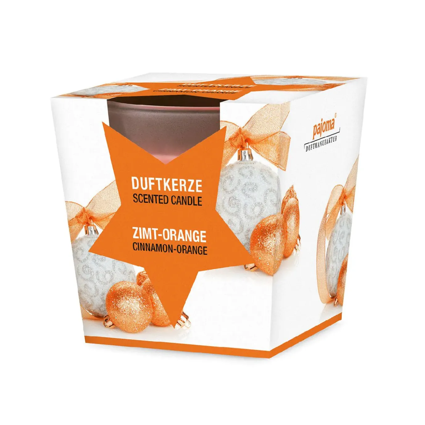 Duftkerze Im Glas, Xmas, Zimt-Orange