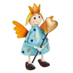 Engel Mini, Herz/hellblau, 10 Cm