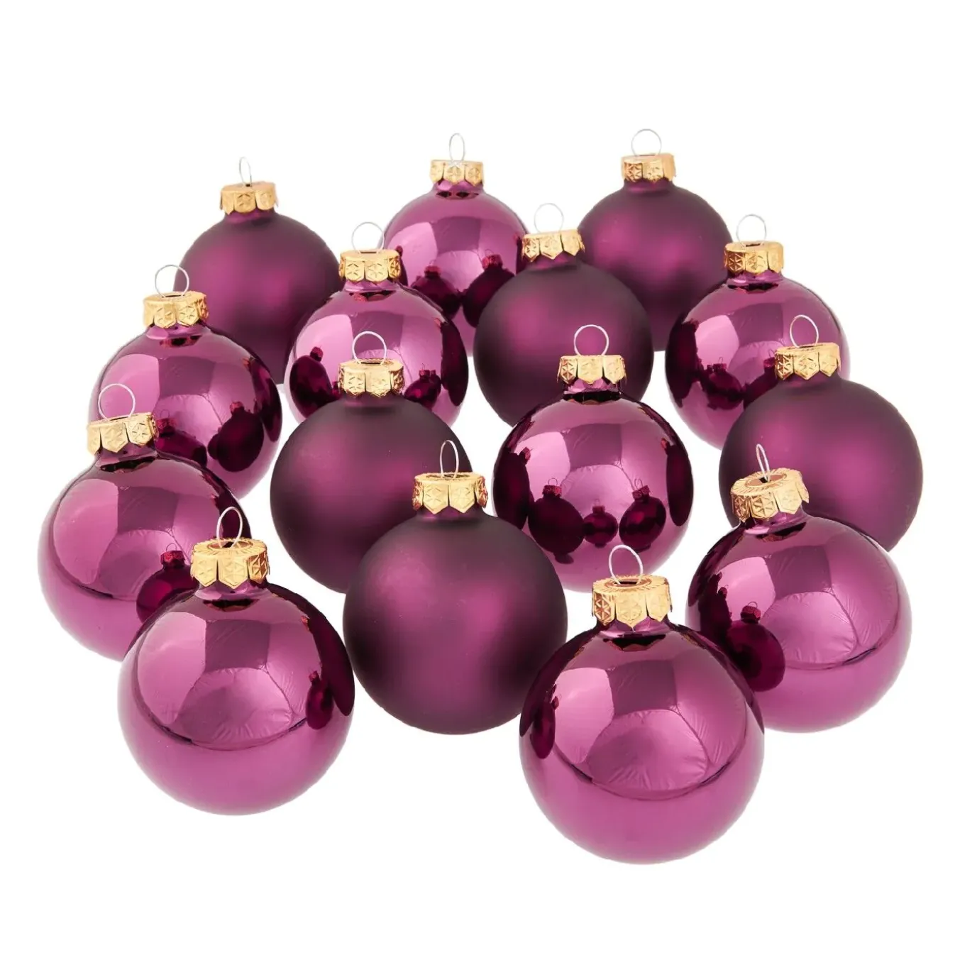 15er Glaskugeln 6 Cm, Lila
