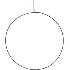 3er Set Deko-Ringe, Schwarz/matt