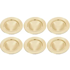 6er Set Dekoteller, 33 Cm, Gold