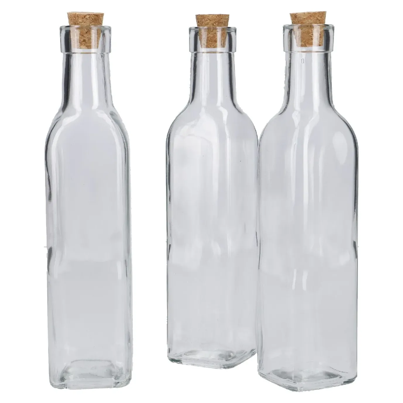 3er Set Flasche Mit Korken, 250 Ml