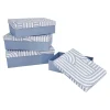 4er Set Geschenkkarton Design, Blau/weiß