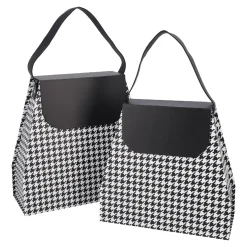 2er Set Geschenkkarton Handtasche, Schwarz/weiß