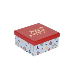 5er Set Geschenkkarton Motiv, Blau