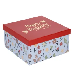 5er Set Geschenkkarton Motiv, Blau