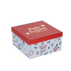 5er Set Geschenkkarton Motiv, Blau