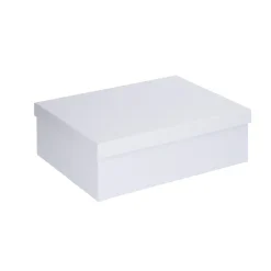 6er Set Geschenkkarton Uni, Weiß