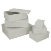 6er Set Geschenkkarton Uni, Hellgrau