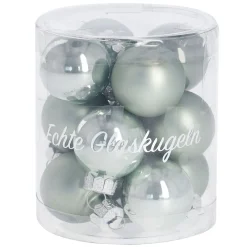 12er Set Glaskugeln 2,5 Cm, Mint