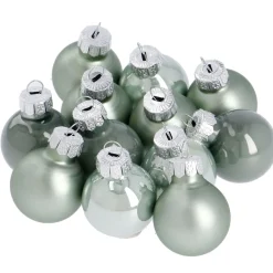 12er Set Glaskugeln 2,5 Cm, Mint