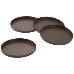 4er Set Kerzenuntersetzer, Matt Braun
