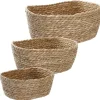 3er Set Korb Natur, Eckig/natur