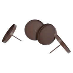 4er Set Kranzkerzenhalter, Braun-matt, 8 Cm