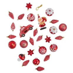 27er Set Kugelset Kunststoff, Rot