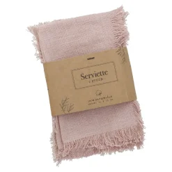 2er Set Serviette, Rosa, 35 X 35 Cm