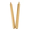 2er Set Stabkerze Metallic, Gold, 24 Cm