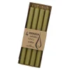4er Set Stabkerze Rustik, Olivegrün, 25 Cm