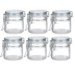 6er Set Vorratsglas Mit Bügelverschluss, 80 Ml
