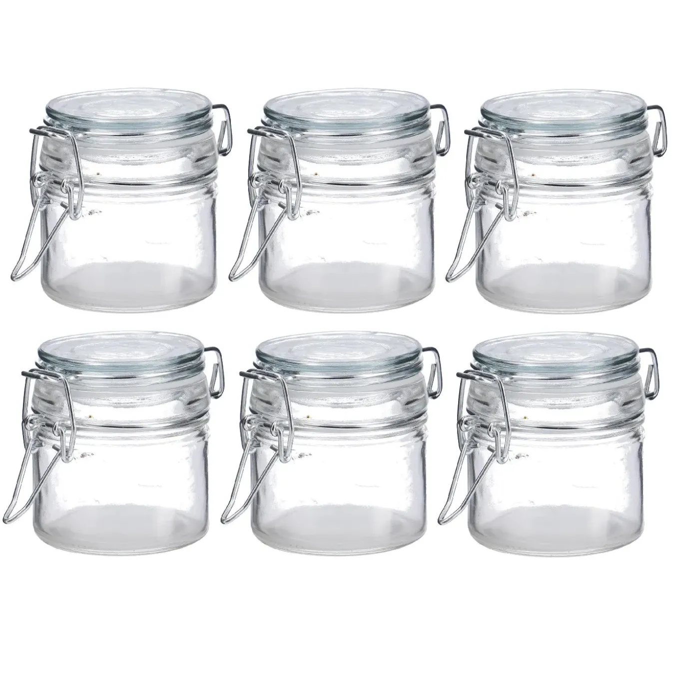 6er Set Vorratsglas Mit Bügelverschluss, 80 Ml