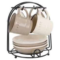 Espresso-Set Cafe, Braun/creme