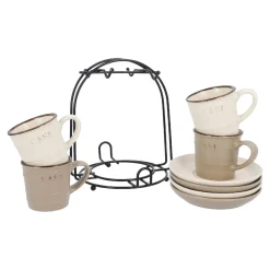 Espresso-Set Cafe, Braun/creme