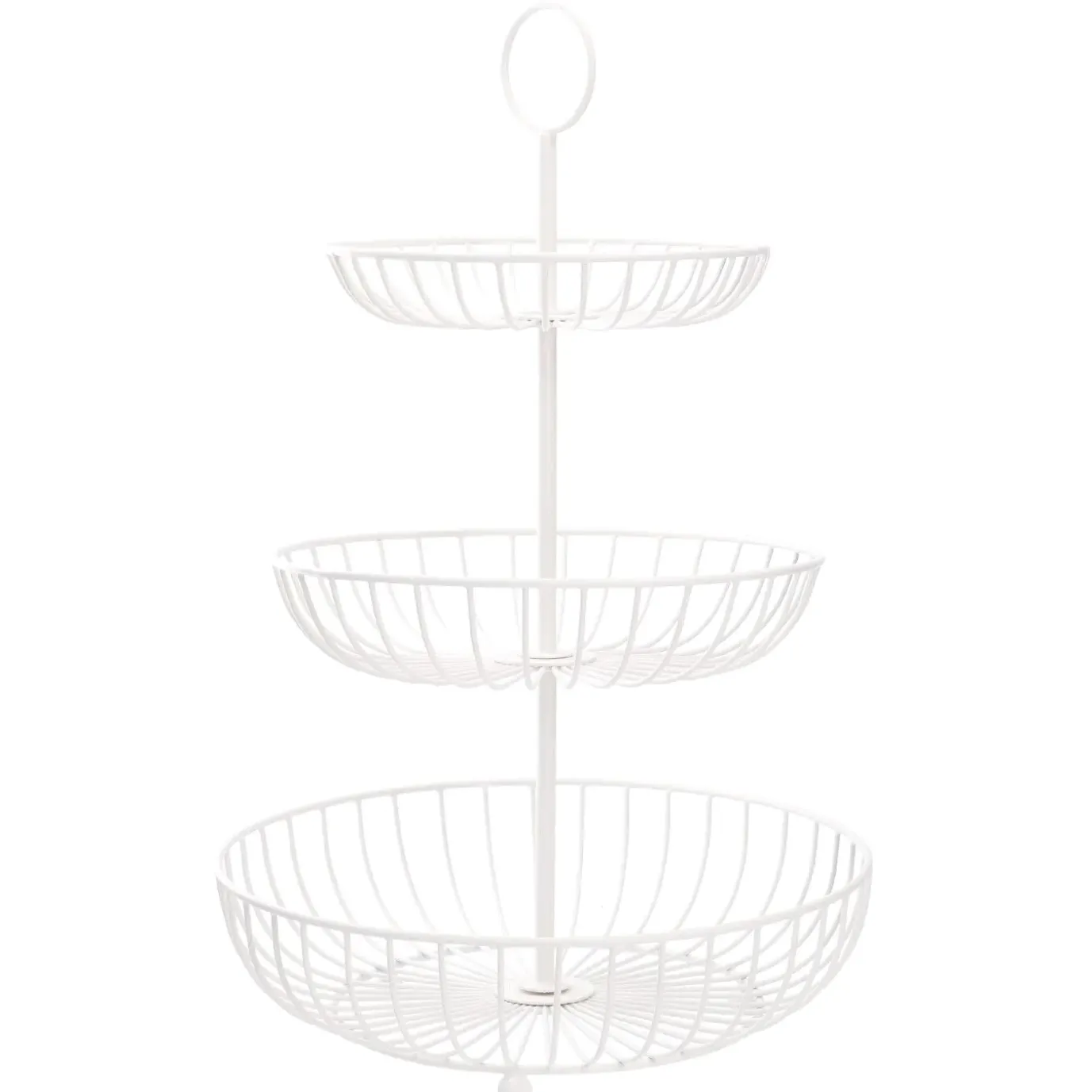 Etagere 3 Körbe, Weiß, 47 Cm
