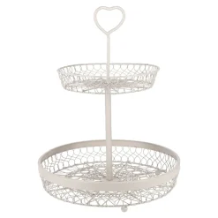 Etagere Nostalgie, 2 Körbe, Taupe, 35 Cm