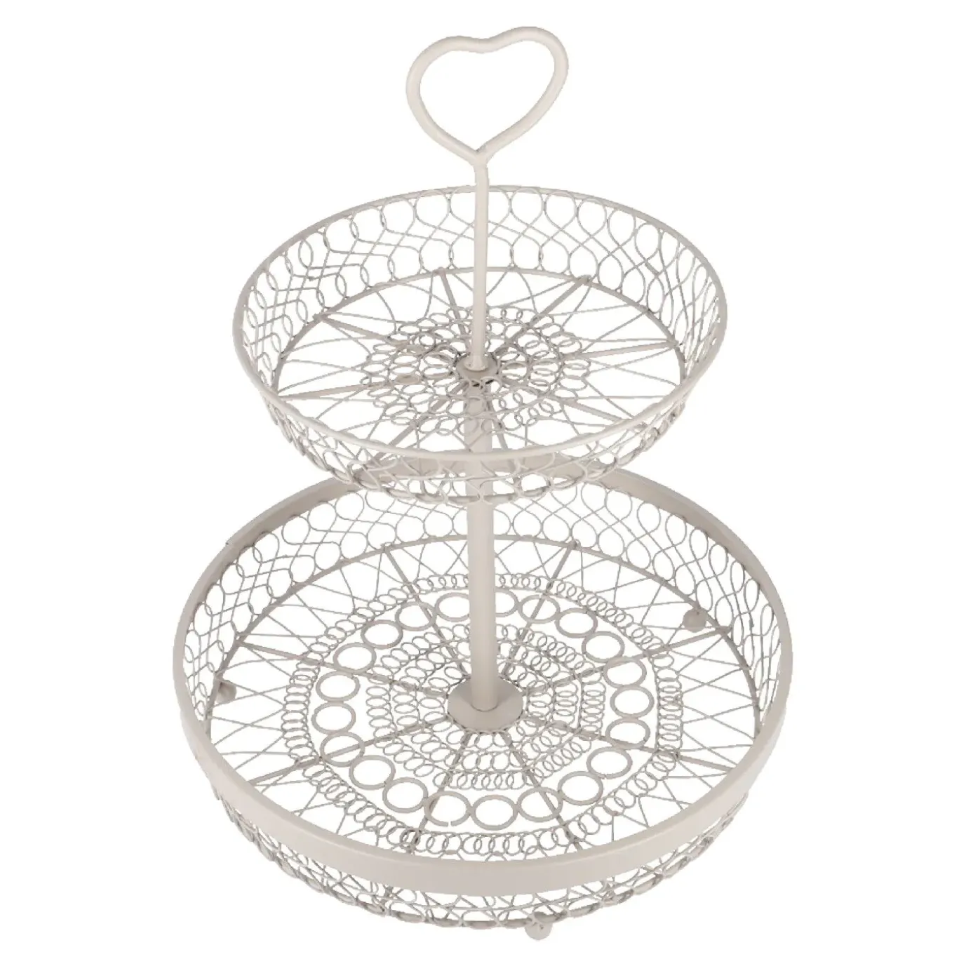 Etagere Nostalgie, 2 Körbe, Taupe, 35 Cm