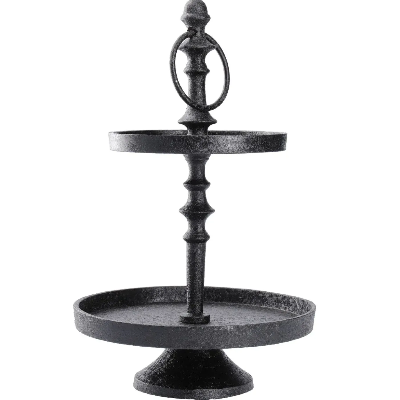 Etagere Shiva, 2 Teller, Schwarz, 32 Cm