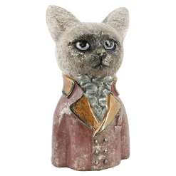 Figur Tierkopf, Rot, 23 Cm