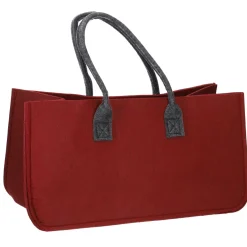 Filztasche Kamin, Rot/dunkelgrau