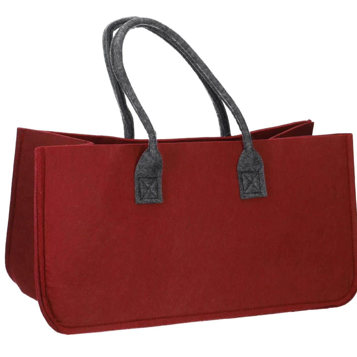 Filztasche Kamin, Rot/dunkelgrau