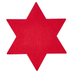Filz-Untersetzer Stern, 25 Cm, Rot