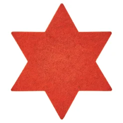 Filz-Untersetzer Stern, 25 Cm, Dunkelorange