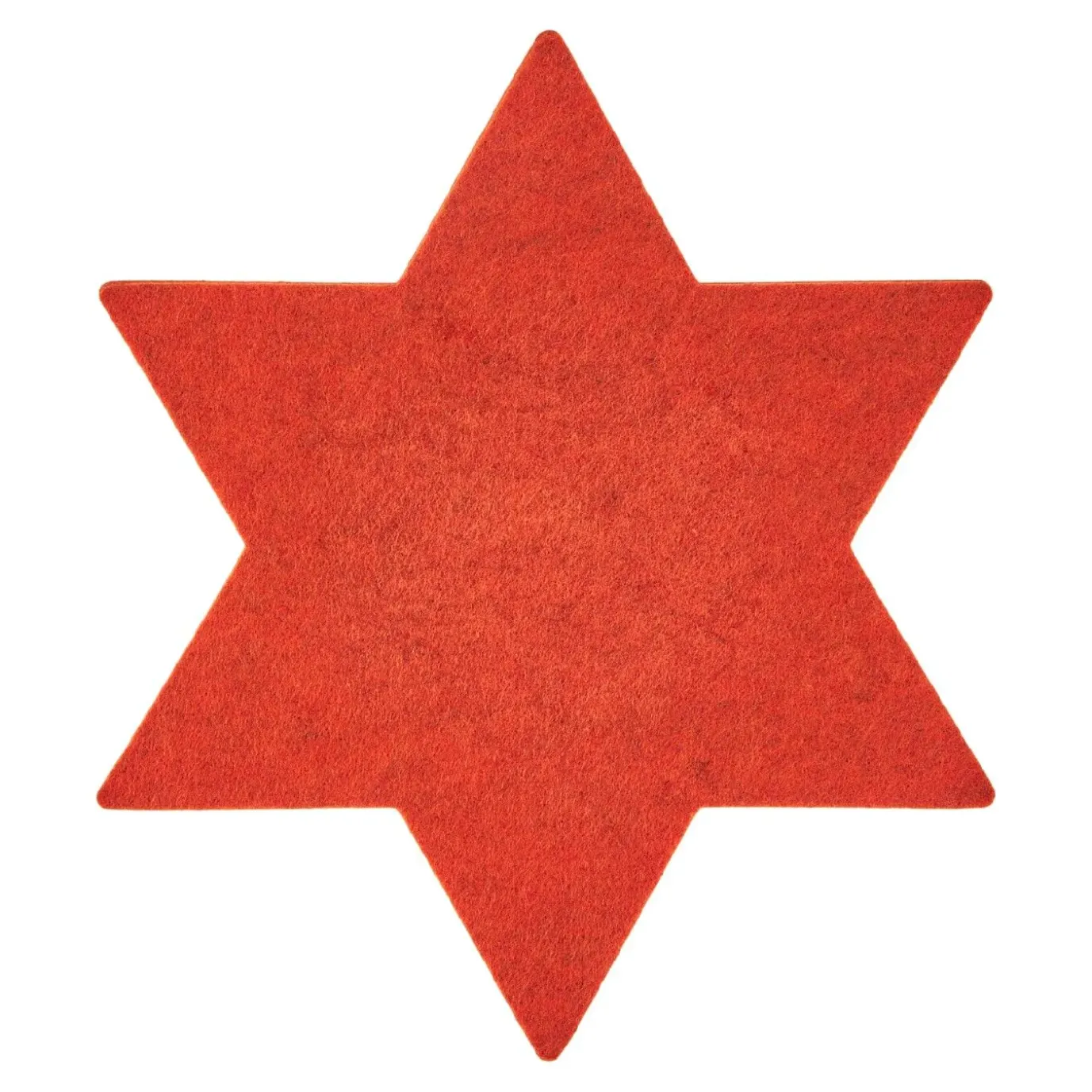 Filz-Untersetzer Stern, 25 Cm, Dunkelorange