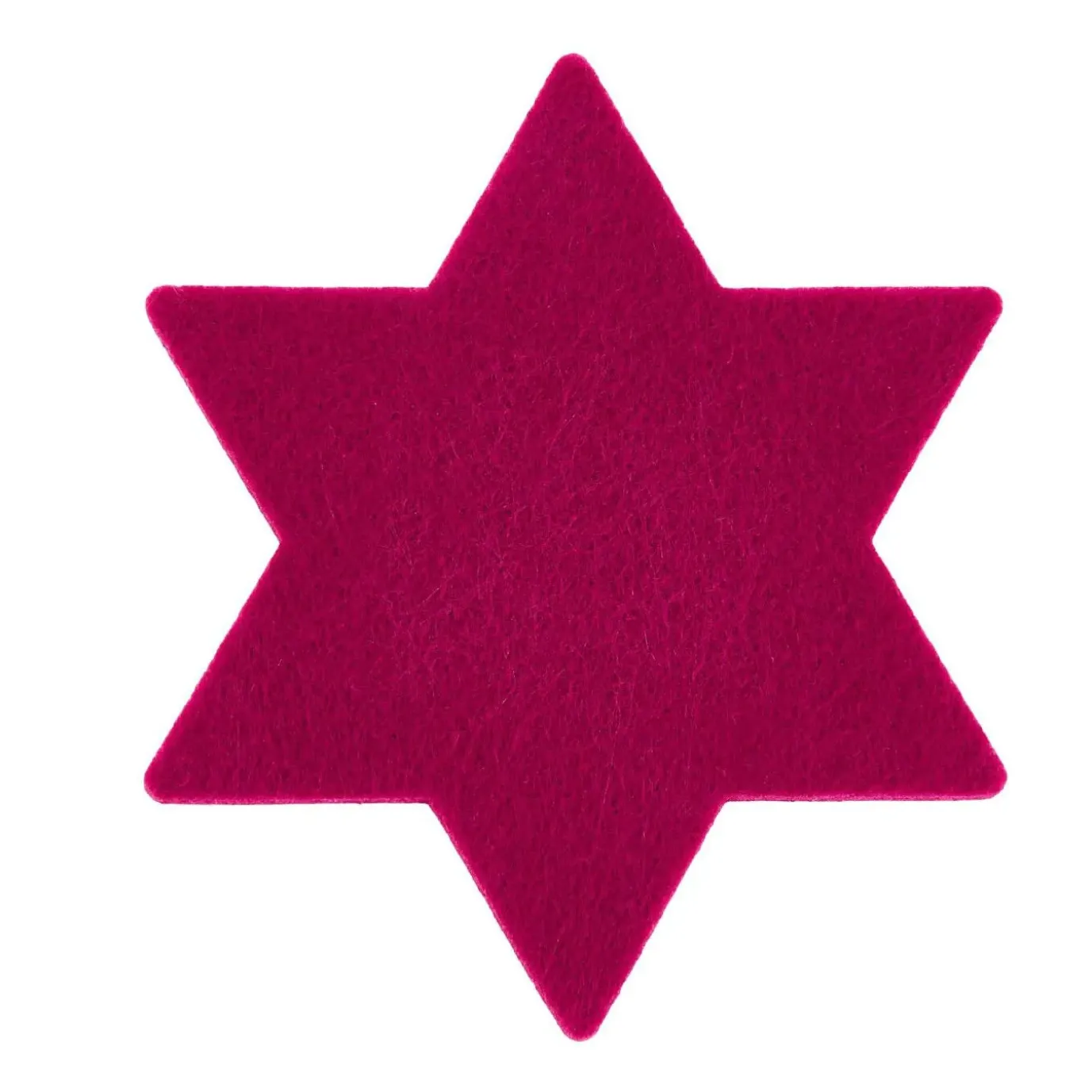 Filz-Untersetzer Stern, Pink, 13 Cm