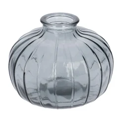 Flaschen-Vase, Grün/bauchig, 11 X 8.5 Cm