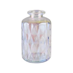 Flaschenvase Pearl, Rauten/rund, 10 Cm