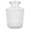 Flaschenvase Relief, Rille, Klar, 10 Cm