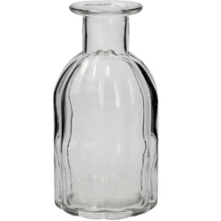 Flaschen-Vase Rillen, Breit, 7.5 X 14 Cm